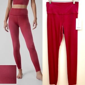 NWT, Athleta Elation Velvet Tights, Class Pink